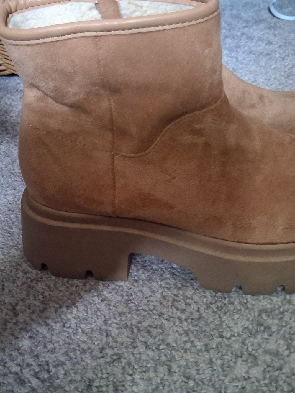 Women’s Suede Ankle Boot in Tan